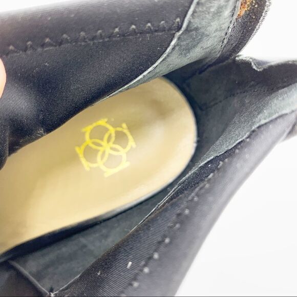 Ann Taylor Calf’s Hair and Leather Peep Toe Black Booties‎ Sz 8 - Picture 13 of 15